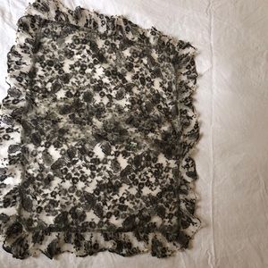 Bella Notte Lace Black/Taupe Shams (set)